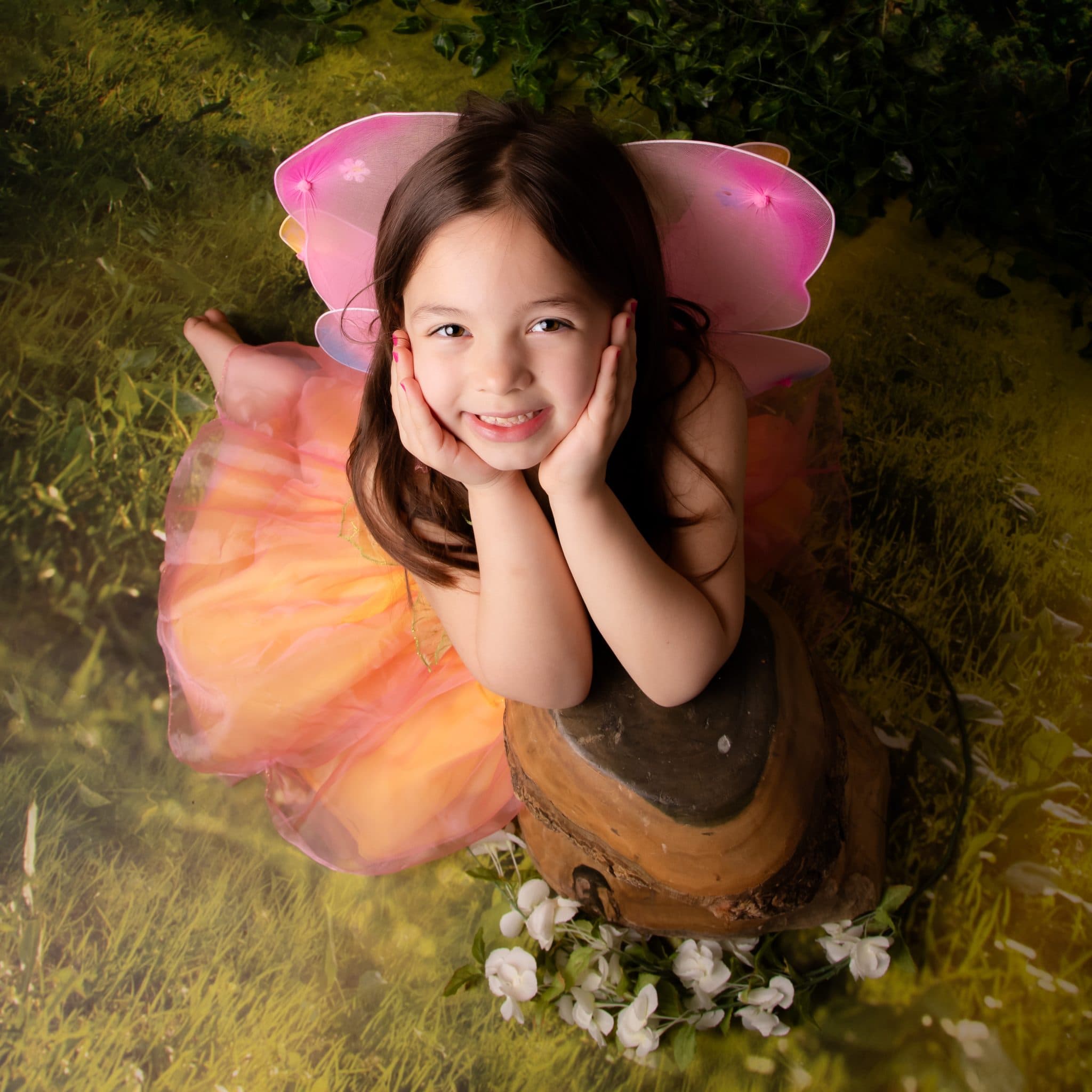 Whimsical fairy wings and flower props.