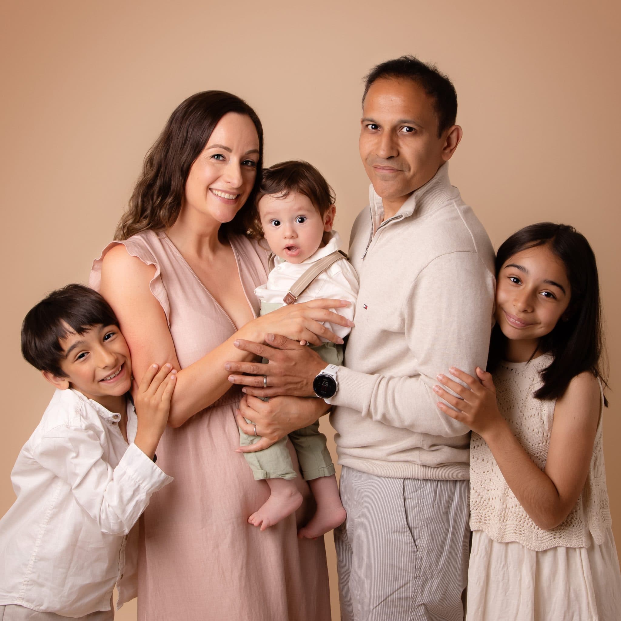 Family portrait photographed at Wink Photography